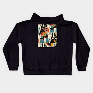 Mid-Century Cat Real Estate Kids Hoodie